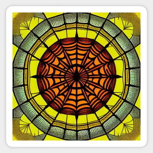 Spider Net Mandala Sticker